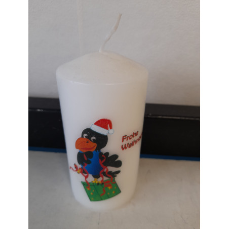 Kerze "Rabe Frohe Weinachten"