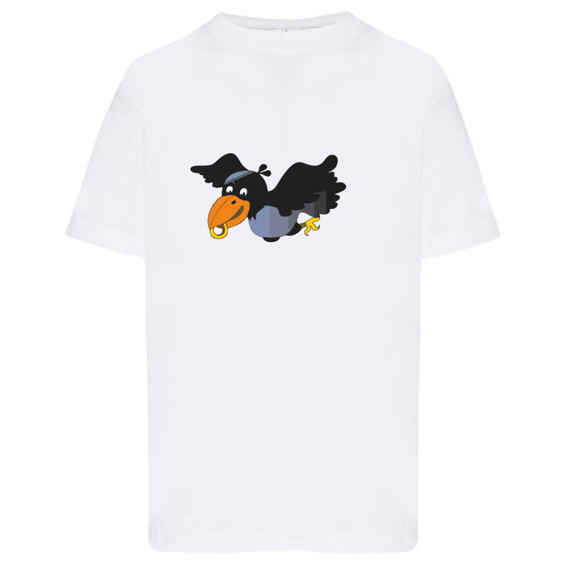 Kinder Raben-T-Shirt Weiß