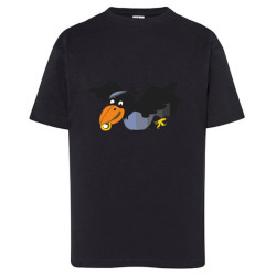 Kinder Raben-T-Shirt Schwarz