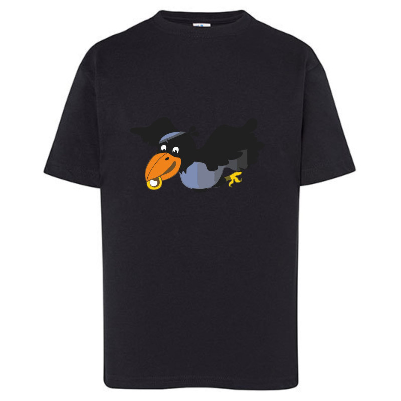 Kinder Raben-T-Shirt Schwarz