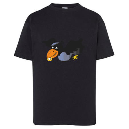 Kinder Raben-T-Shirt Schwarz