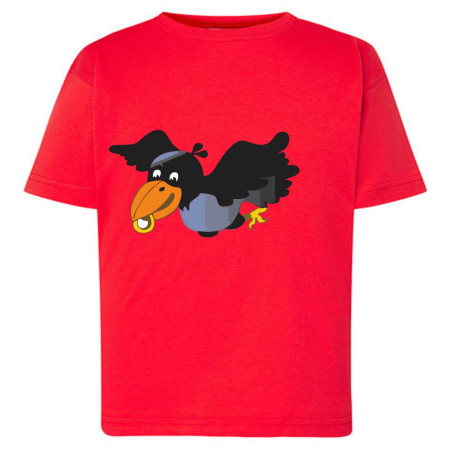 Kinder Raben-T-Shirt Rot