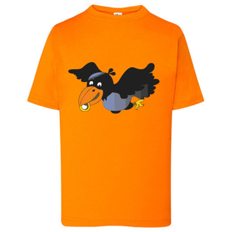 Kinder Raben-T-Shirt Orange