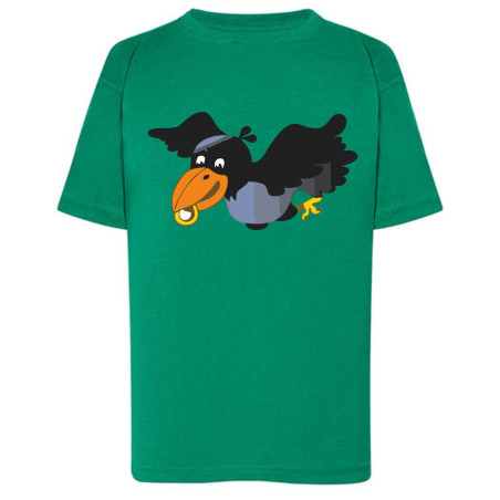 Kinder Raben-T-Shirt Grün